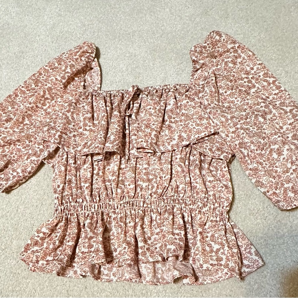 Floral Brown Women's Top